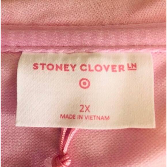 New Stoney x Clover Ruffle Heart Bikini Top Pink Orange Hearts Size 2X - Picture 2 of 3